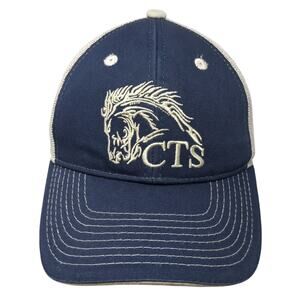 CTS Committed To Excellence Strapback Trucker Hat Blue One Size Adjustable Macco